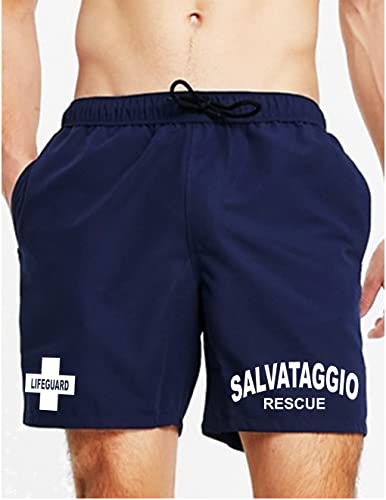 WIXSOO Costume Pantaloncini Salvataggio Rescue Blu...