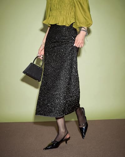 Women’s High Waist Midi Skirt Sexy Vacation Summer Cocktail Party Skirt3