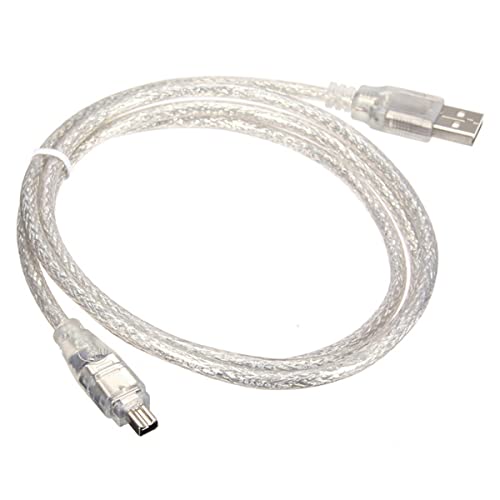 CY Câble de Cordon d’Adaptateur USB mâle vers FireWire IEEE 1394. 4 Broches mâles iLink pour Sony DCR-TRV75E DV.