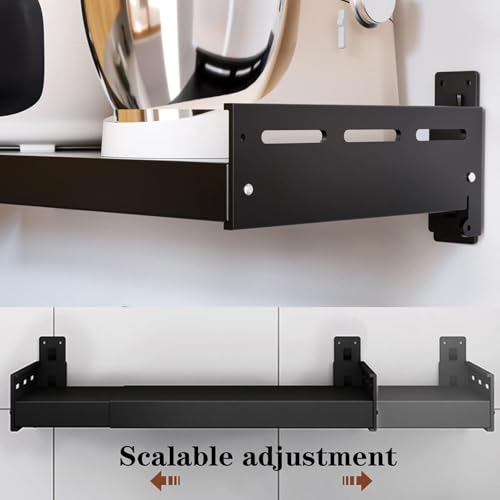 Étagère micro-ondes extensible en acier inoxydable durable pour comptoir moderne - 7