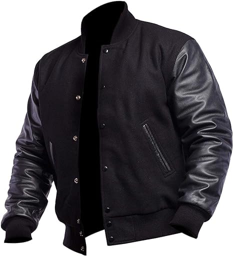 Image of Letterman Varsity Jackets for Men, Baseball Bomber Jackets, High School Letterman Jackets, Warm Wool Outerwear