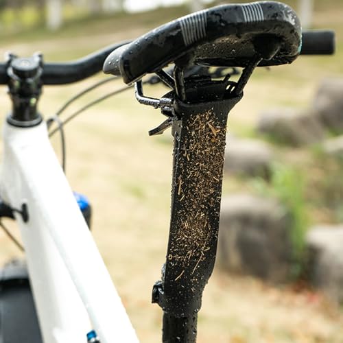 Guardabarros de sillín para bicicleta con funda de silicona elástica para tija 7