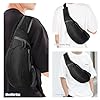 Foldable Sling Bag Small Sling Bag Lightweight Crossbody Backpack for Men One Strap Shoulder Chest Bag Sling Rucksack Bag for Hiking Cycling Travelling Outdoor (Black) #5