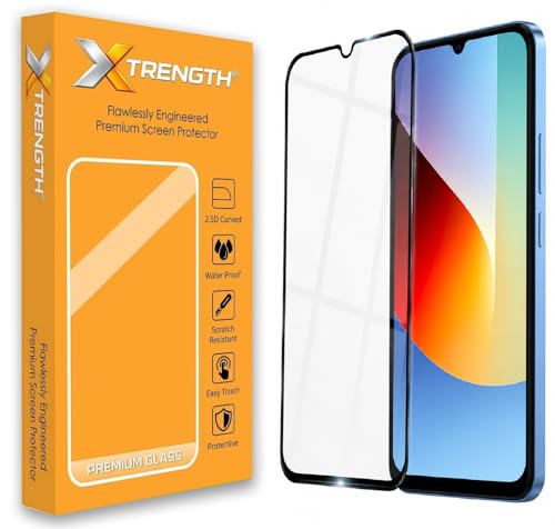Image of Tempered Glass for Redmi A7 Pro, Poco C85x and Poco C85 (6.9 Inch) with Installation Kit | 9H Edge to Edge Screen Protector | Anti Scratch