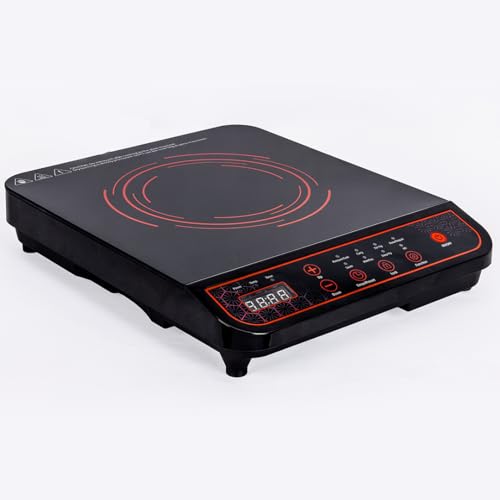 Image of OTEK Induction Cooktop | Portable Electric Stove with Touch Panel | 8 Preset Modes, 11 Power Levels | Timer, Safety Lock & Fast Heating | 2200W Easy to Use (CookMaster)