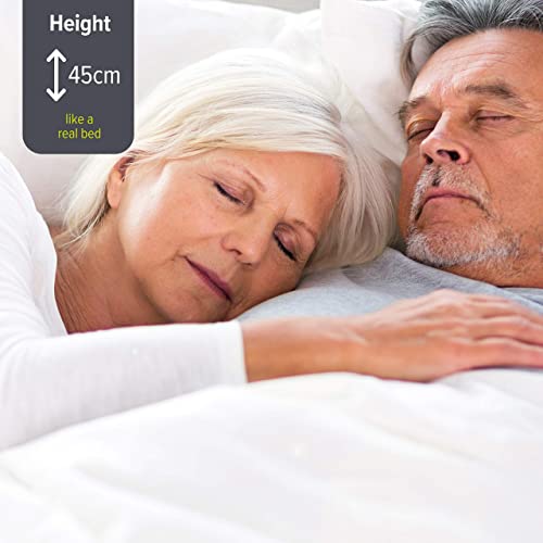 Yawn Air Bed, Super Fast Self-Inflating Airbed With Built-In Pump And Space Friendly Headboard, Queen #TOP4