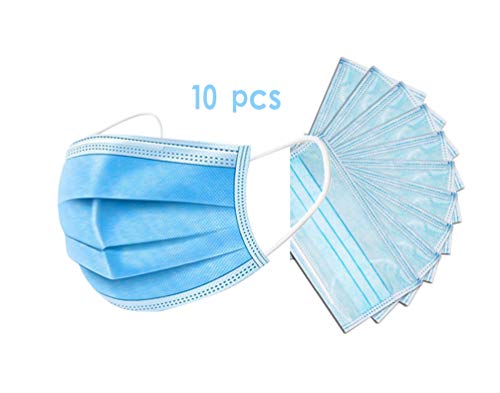 Men women Safety Face Shields for Dust, Outdoors, Festivals, Sports 10 Pieces Blue
