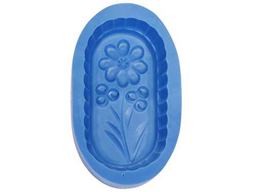 Lot de 2 moules à beurre en silicone (fleur II, ovale), contenu : 125 g, lot de 2 | beurre avec motif à faire soi-même | Idée cadeau | pour la prochaine fête