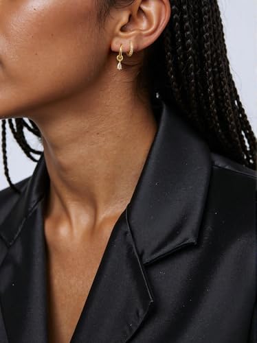 3 Pairs Mini Huggie Earrings Set for Women - Brass Plated with Real Gold Earrings for Multiple Pieces - S925 Sterling Silver Hoop Earrings Jewelry2