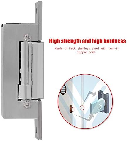12V Adjustable Narrow-Type Electric Strike Door Lock Double Unlock Mode Access Control Lock Intelligent Cathode Lock Safety Intelligent Lock NO Fail Security