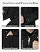 wantdo Men's Big and Tall Warm Winter Coat Fashion Waterproof Puffer Jacket with Fur Hood Black 3XLT