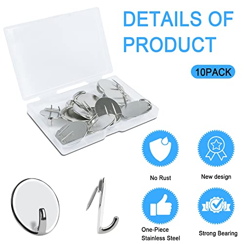 Cubicle Hooks, Cubicle Accessories Hooks For Fabric Wall,10 Pack Cubicle Clips Cubicle Coat Hook Cubicle Picture Hangers For Office Home Kitchen, File Pockets, Hats, Purses, Bags Silver #TOP6