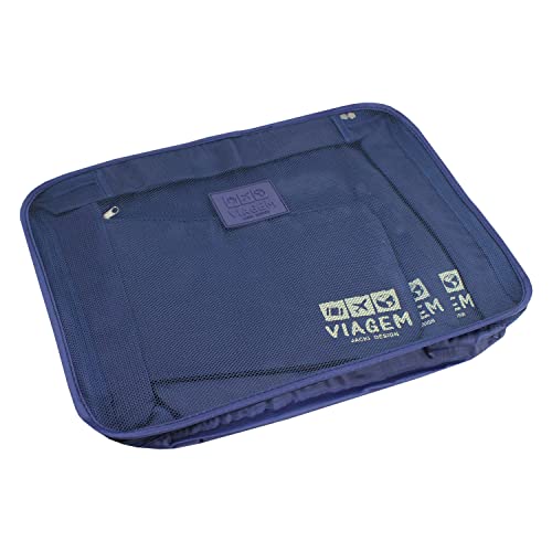 Kit Organizador de Malas de 6 Peças Viagem Poliéster Azul - Jacki Design