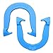 Mustang Professional Pitching Horseshoes- Made in The USA (Blue Pair (2 Horseshoes))