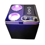 Yotetat N-BOX JF5/JF6用 コンソールボックス 【ワイヤレス充電】 ドリンクホルダー N-BOXカスタム JF5/JF6 センターコンソール 呼吸ランプ7色変換 明るさ調整 Type-C QC3.0 USBポート付き エヌボックス 車内収納ボックス HONDA NBOXカスタムパーツ 車種専用設計 2023 (令和5)年10月～