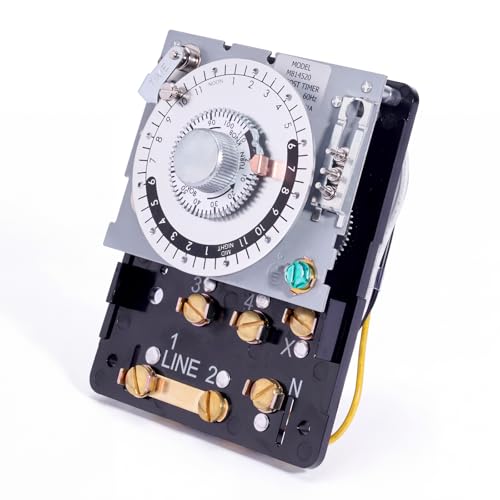 Nurfosttek M814520 Commercial Refrigeration Defrost Timer Without Metal Enclosure 240V 40A for Refrigerator Condensing Units