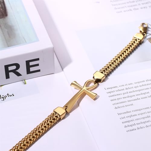 Pulsera Ankh de Acero para Hombre OIDEA miniatura 5