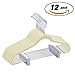 IEOKE Pants Hangers, Trousers Hangers with clips,Velvet Hangers Non Slip Clothes Hangers with Heavy Duty 360 Swivel Hanger Hook - 12 pack