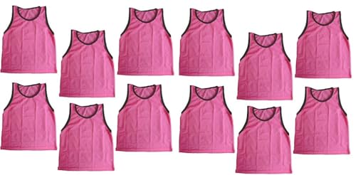 Gilet sport enfants rose chasuble entraînement collectif taille youth