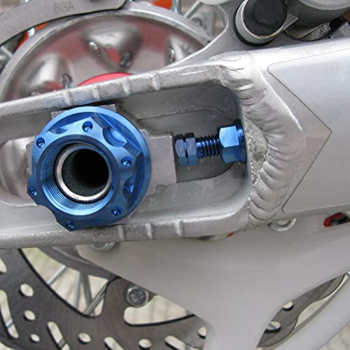 Prootom Motorcycle Titanium Alloy Chain Adjuster Bolt 1 Pair M8*1.25 Motocross For Crf Wrf Yzf Kxf Rmz Dirt Bike (M8 Blue) #TOP6
