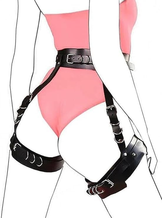 Women's Garter Belts Punk Leather Adjustable Body Harness