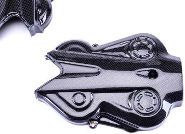 Bestem Carbon Fiber Engine Cam Belt Outer Cover Guard Side Panel Trim for 2011-2016 Ducati Diavel