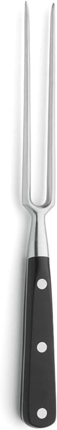 AMEFA Premium Meat Fork, Stainless Steel, 29.0 cm, Rustproof and Dishwasher Safe, Grill Fork with Classic Rivet Handle in Black, Roasting Fork with Easy-to-Clean Plastic Handle