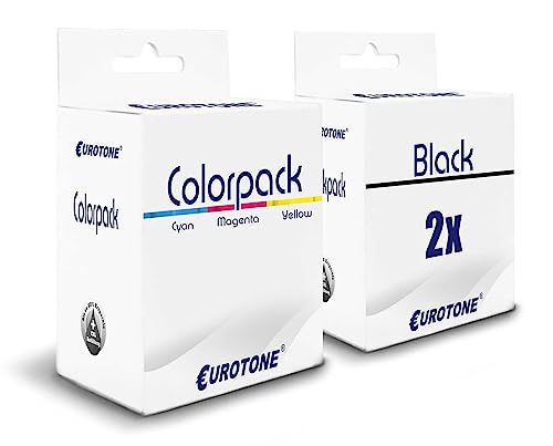 Encre compatible HP 302XL CMYK Eurotone pour imprimantes jet d'encre DeskJet et OfficeJet