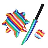 BESPORTBLE 1 Set 3Pcs Disque Volant Soucoupe Jouets Drôle Disque Volant Souple Pouf Jouets Maternelle Enfants Jeu de Plein Air (Arc-en-Ciel)