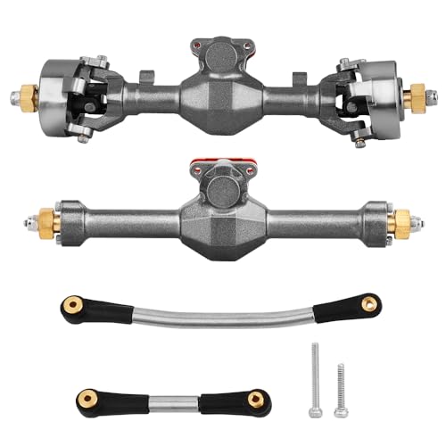 Pothyes Diamond Shape SCX24 Aluminum Axle Upgrades for Axial SCX24 Deadbolt C10 JLU Gladiator Bronco 1/24 RC Crawler (Gray)