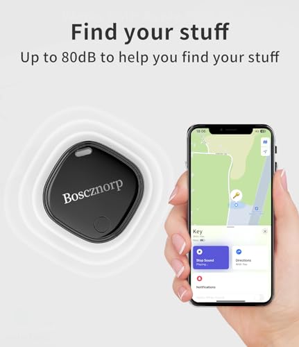 Boscznorp Air Tags-2 Pack Item Finders Work For Apple Find My (Ios Only) App Tracker Tags For Keys, Luggage thumb #2