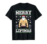 Merry Liftmas Bodybuilder Wiehnachten Ugly Christmas T-Shirt