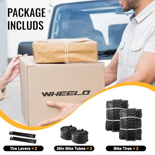 WHEELO Mountain Bike Tires Set: 2-Pack 16/20/24/26×2.125