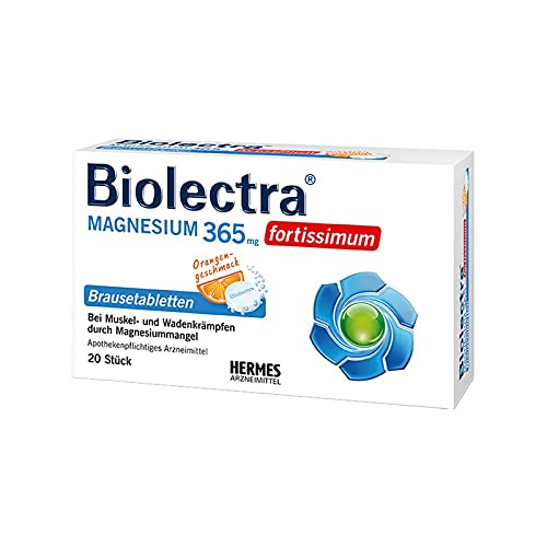 Biolectra Magnesium 365 mg fortissimum Orange 20 Stück Brausetabletten Cover
