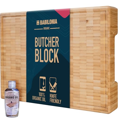 Premium Bamboo Cutting Boards for Kitchen (ExtraThick 1.7'), Professional Wood Cutting Board,...