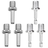 TorSor 6 Pack Buffing Polishing Pads M14 Drill Adapter Screw Bolt Connector for Diamond Polishing Pad Wool Polishing Buffing Pad Attachement Wheel Kit Car Buffer Polisher Angle Grinder Power Tool