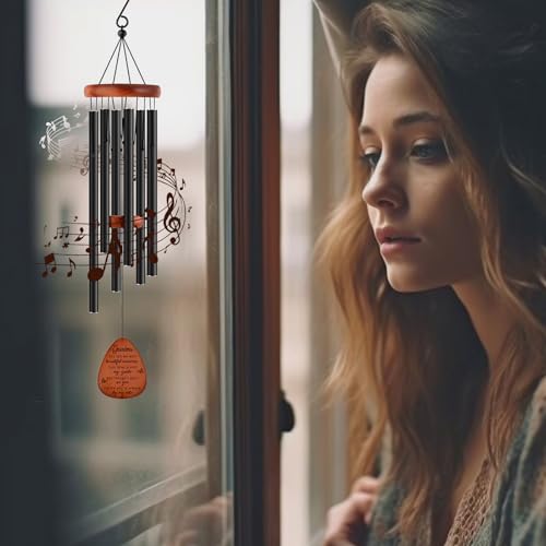 Image of Memorial Gifts for Loss of Grandma,Memorial Wind Chimes 25'', Sympathy Gifts for Loss of Grandmother, Home Decor Outdoor Garden, Soothing Melodic Tones with Mute Option