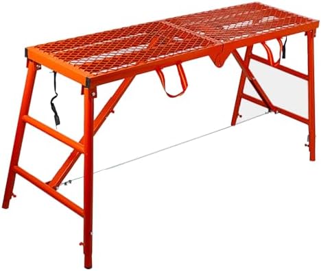 Portable Foldable Ladder Scaffolding Workbench - Multifunctional Footstool for Home & Construction Use, Lightweight & Sturdy Design for Easy Storage and Versatile Applications