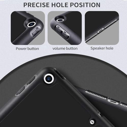 Kenke iPad 6th/5th Generation Case 2018/2017 with Pencil Holder, iPad 9.7 inch Case with Soft TPU Back Shell Hybrid Slim Trifold Stand Protective Cover Auto Wake/Sleep (Black) by KenKe - Used condition - Image 8
