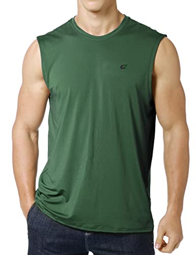 Image of EZRUN Men's Workout Sleeveless Shirts Quick Dry Muscle Swim Shirt Gym Fitness Running Beach Tank Tops