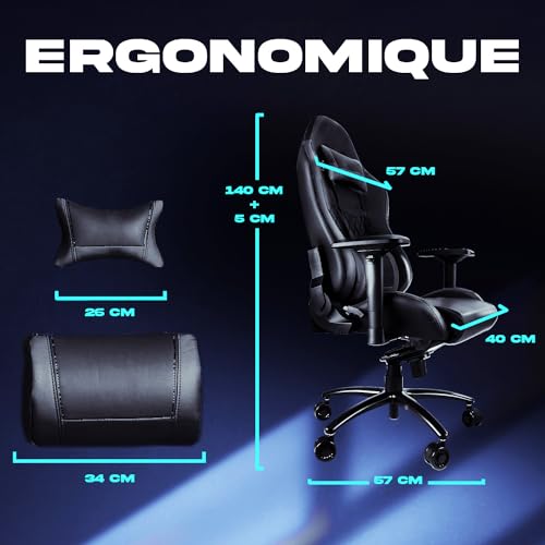 KLIM Esports Chaise Gaming – Chaise de Bureau avec...