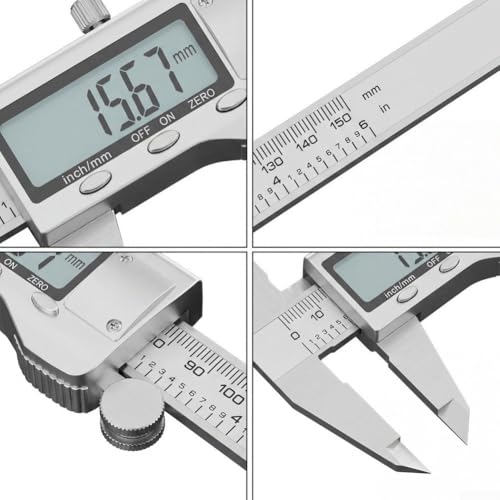 Calibrador digital con resolución de 0.01mm e interfaz funcional 3