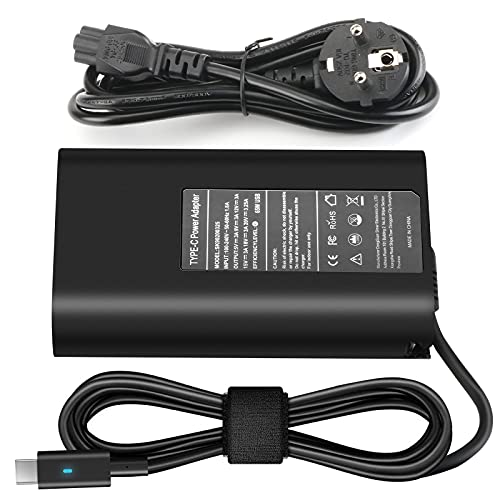 ABCC 65 W 45 W Ladegerät USB-C Typ C Computer Dell Latitude 3380 3390 3400 3500 5285 5290 7200 7212 7275 7289 7300 7389 7390 Venue 5855 56 XPS 9256 0 9366 5 2YK0F M1WCF Netzteil Adapter schwarz Cover