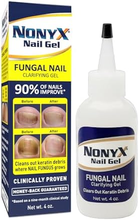 NONYX Fungal Nail Clarifying Gel | Clinically Proven for Discolored, Thick, Brittle, Yellow, Lifted, and other signs of Fungus-Damaged Toenails | 90% of Nails Improve | Over 8 million sold