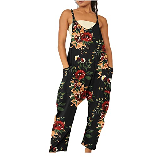 Damen Latzhose Oversize Overall - Bequeme Baggy Jumpsuit Für Sommer & Freizeit