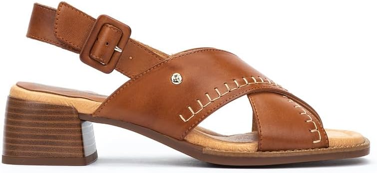 PIKOLINOS Heeled Sandals Leather Oliva for Woman