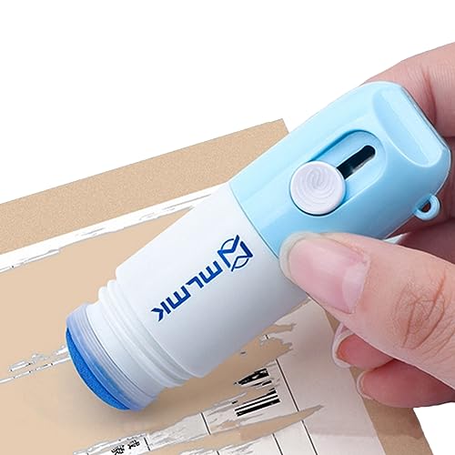 EXMUNE 個人情報保護 カッターナイフ 感熱紙消し液 ダンボールカッター内蔵 安全な自動格納刃 軽量 情報カバー装置 情報カバー装置 情報漏洩防止 個人のプライバシー保護用 ブロックアウトID情報 消去アドレス用 事務用品 文房具用品 学生用 家庭用