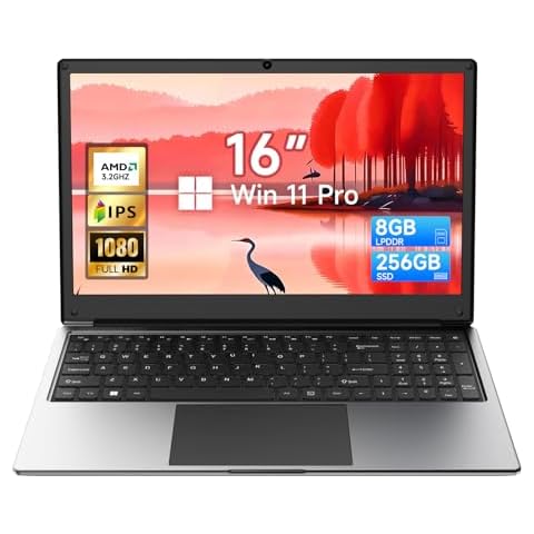 Exilapsire 16 inch Laptop Computer,8GB RAM 256GB SSD Storage Laptop PC,with AMD A9 Processor Cover
