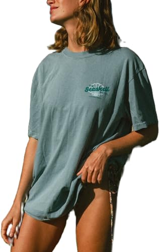 Oversized Vintage Graphic Tees Tshirts for Women Surfer Girl Cute Graphic Tops Y2k California Aesthetic Baggy T Shirts Coastal Summer Preppy Clothes