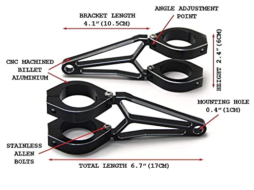 Moto Supporti Faro Montati alla Forcella 51mm